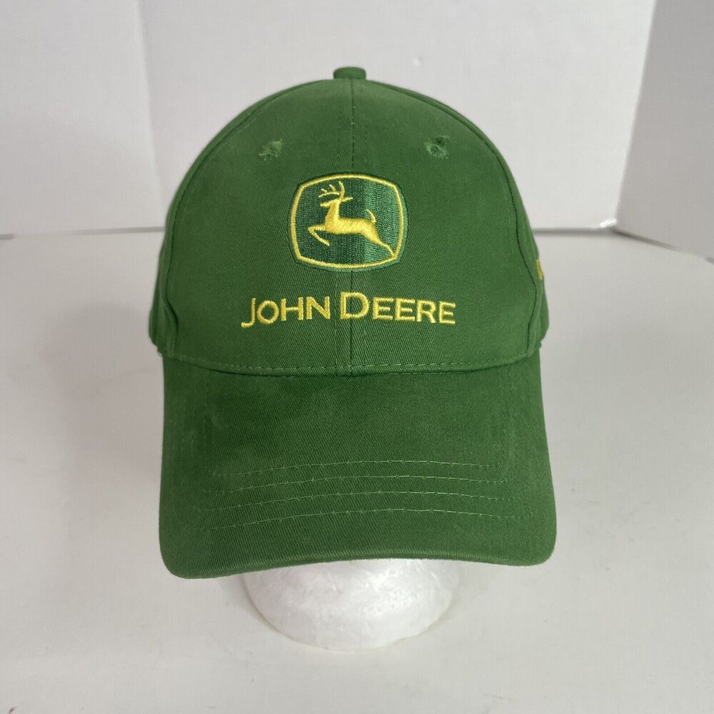 John Deere Hat, Green Adjustable, Strapback, Embroidered